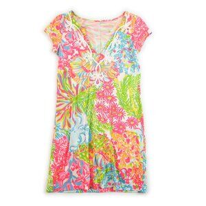 LILLY PULITZER Brewster Lovers Coral T-Shirt Dress size XXS